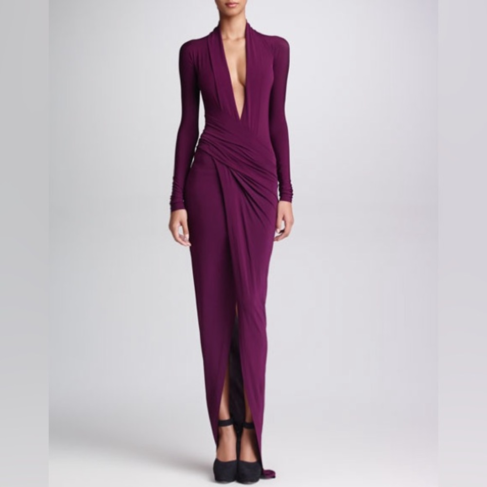 Donna Karan amethyst wrap dress size small